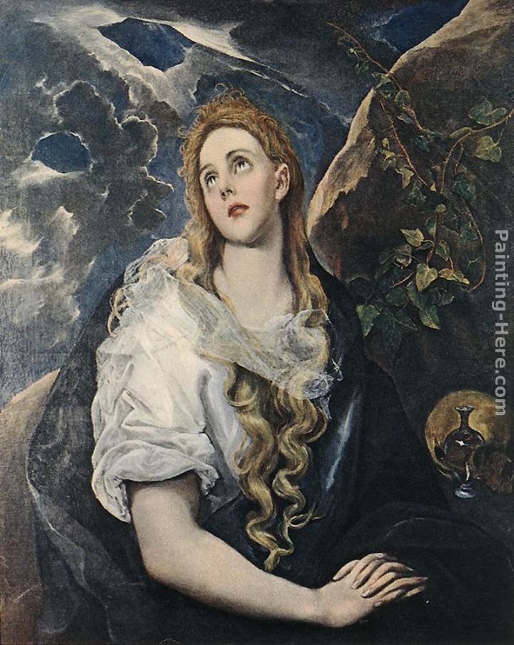 St Mary Magdalene painting - El Greco St Mary Magdalene art painting